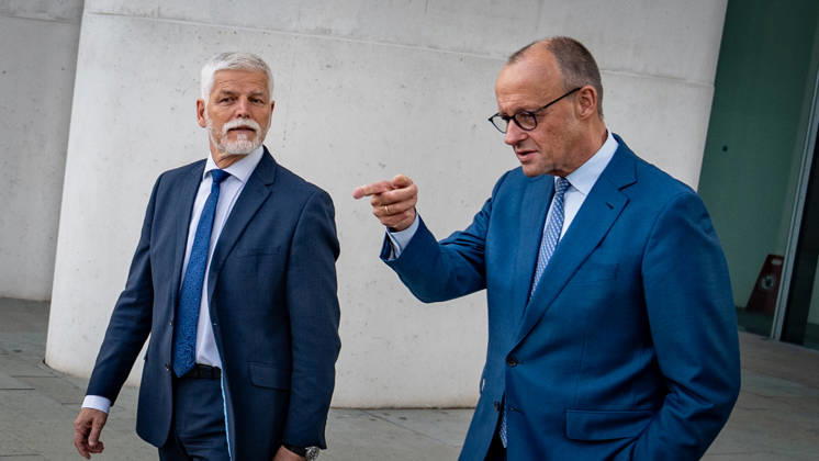 Bundeskanzler Friedrich Merz empfängt den Präsidenten der Tschechischen Republik, Petr Pavel, im Bundeskanzleramt;Tschechischer Präsident im Bundeskanzleramt, Berlin, Deutschland, Berlin Berlin Deutschland Bundeskanzleramt