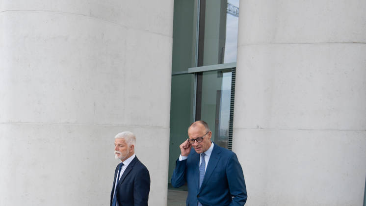 Bundeskanzler Friedrich Merz empfängt den Präsidenten der Tschechischen Republik, Petr Pavel, im Bundeskanzleramt;Tschechischer Präsident im Bundeskanzleramt, Berlin, Deutschland, Berlin Berlin Deutschland Bundeskanzleramt