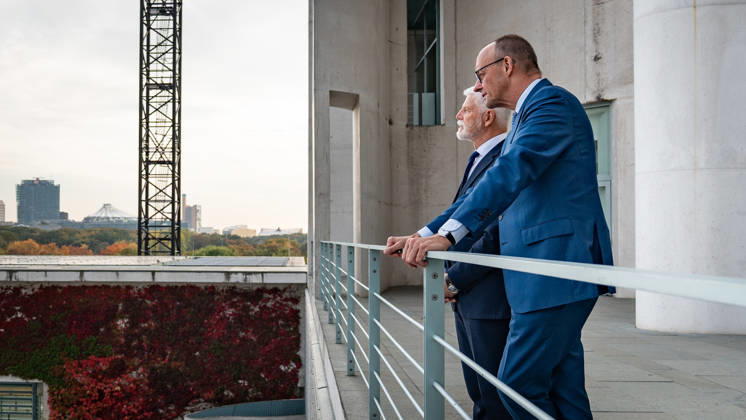 Bundeskanzler Friedrich Merz empfängt den Präsidenten der Tschechischen Republik, Petr Pavel, im Bundeskanzleramt;Tschechischer Präsident im Bundeskanzleramt, Berlin, Deutschland, Berlin Berlin Deutschland Bundeskanzleramt