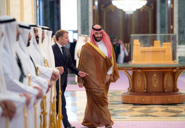 Emmanuel Macron - Mohammed bin Salman meeting in Riyadh RIYADH, SAUDI ARABIA - OCTOBER 21: (----EDITORIAL USE ONLY - MANDATORY CREDIT - BANDAR AL-JALOUD SAUDI ROYAL COURT HANDOUT - NO MARKETING NO ADVERTISING CAMPAIGNS - DISTRIBUTED AS A SERVICE TO CLIENTS----) French President Emmanuel Macron meets Saudi Crown Prince and Prime Minister Mohammed bin Salman Al Saud in Riyadh, Saudi Arabia, on October 21, 2026. Bandar Al-Jaloud Saudi Royal Court Anadolu Riyadh Saudi Arabia. Editorial use only. Please get in touch for any other usage.  Copyright: x2026xAnadoluxBandarxAl-Jaloud SaudixRoyalxCourtx