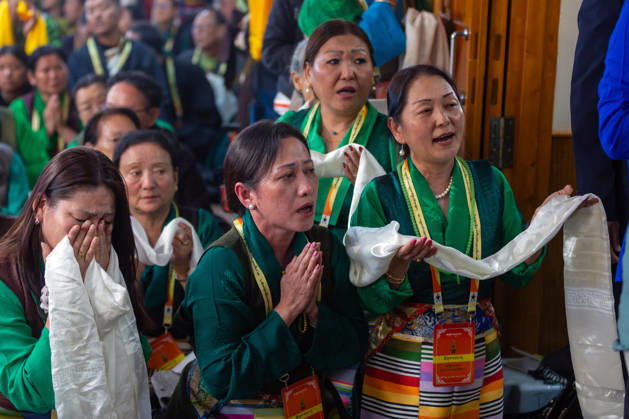 October 21, 2026, Dharamshala, Himachal Pradesh, India: Exiled Tibetans during a Long Life Prayer offered to Tibetan Spiritual Leader the Dalai Lama by TIPA, Norbulingka Institute and Nepal Tibetan Lhamo Association at Tsuglakhang Temple, Mcleodganj, Dharamshala on Wednesday. Dharamshala India  - ZUMAb235 20261021_zip_b235_005 Copyright: xShaileshxBhatnagarx
