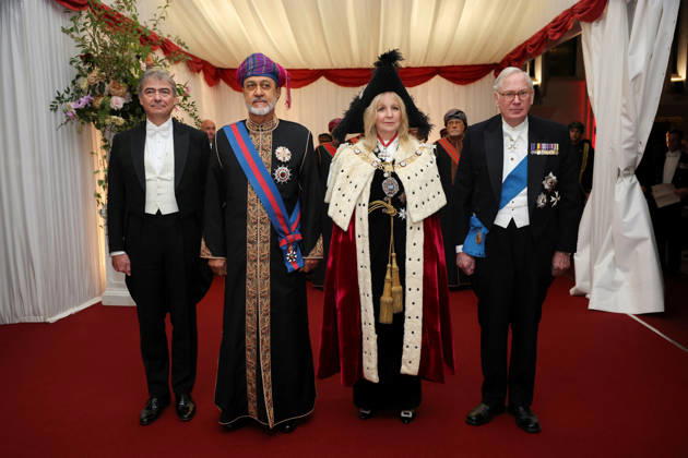 News Bilder des Tages Oman s Sultan Haitham bin Tariq attends Guildhall State Banquet in London Oman s Sultan Haitham bin Tariq, Lady Mayor of the City of London Dame Susan Langley and Prince Richard, Duke of Gloucester pose as they attend the Guildhall State Banquet during the Sultan s state visit to Britain, in London, October 21, 2026., Credit:Isabel Infantes PA ROTA - B68 Avalon UNITED KINGDOM, London  Copyright: xIsabelxInfantesx xPAxROTAx-xB68x xAvalonx 1145436732