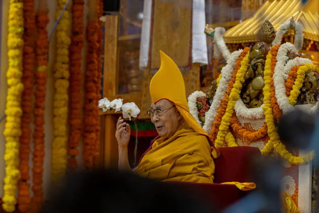 October 21, 2026, Dharamshala, Himachal Pradesh, India: Tibetan Spiritual leader the Dalai Lama during a Long Life Prayer offered to him by TIPA, Norbulingka Institute and Nepal Tibetan Lhamo Association at Tsuglakhang Temple, Mcleodganj, Dharamshala on Wednesday. Dharamshala India - ZUMAb235 20261021_zip_b235_039 Copyright: xShaileshxBhatnagarx