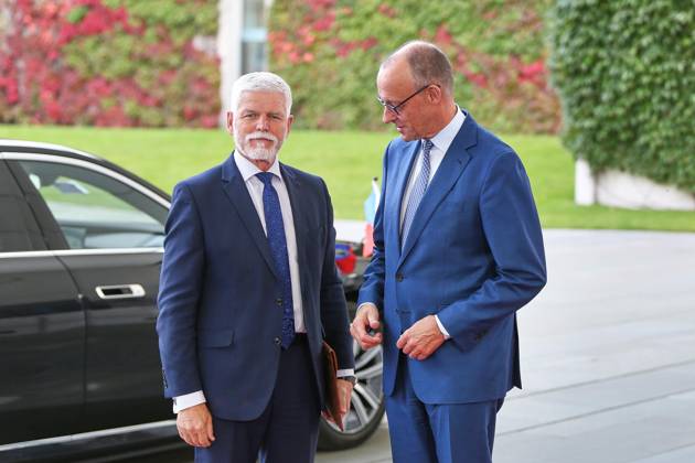 Berlin, Deutschland, 21.10.2026: Bundeskanzleramt: Empfang des tschechischen Präsidenten: Petr Pavel und Bundeskanzler Friedrich Merz (CDU) Copyright: xdtsxNachrichtenagenturx dts_140202