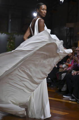 October 21, 2026, Madrid, Spain: A model parades with design Jaime Jarque during ATELIER COUTURE 16.Âª edicion, Fashion Week in Real Fabrica de Tapices Madrid Spain  - ZUMAs197 20261021_aaa_s197_665 Copyright: xAtilanoxGarciax