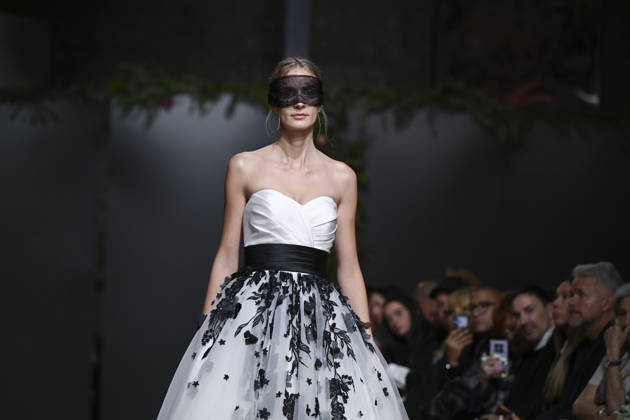 October 21, 2026, Madrid, Spain: A model parades with design Jaime Jarque during ATELIER COUTURE 16.Âª edicion, Fashion Week in Real Fabrica de Tapices Madrid Spain  - ZUMAs197 20261021_aaa_s197_667 Copyright: xAtilanoxGarciax