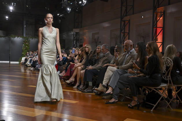 October 21, 2026, Madrid, Spain: A model parades with design ANMARGO during ATELIER COUTURE 16.Âª edicion, Fashion Week in Real Fabrica de Tapices. Madrid Spain  - ZUMAs197 20261021_aaa_s197_807 Copyright: xAtilanoxGarciax
