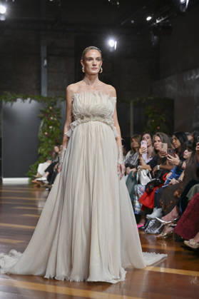 October 21, 2026, Madrid, Spain: A model parades with design ANMARGO during ATELIER COUTURE 16.Âª edicion, Fashion Week in Real Fabrica de Tapices. Madrid Spain  - ZUMAs197 20261021_aaa_s197_811 Copyright: xAtilanoxGarciax