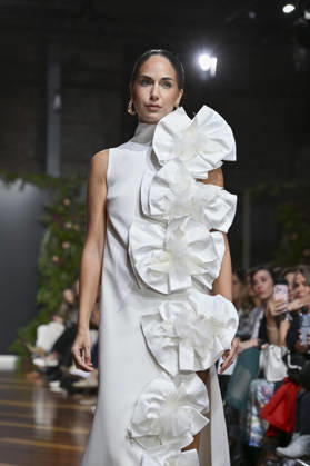 October 21, 2026, Madrid, Spain: A model parades with design ANMARGO during ATELIER COUTURE 16.Âª edicion, Fashion Week in Real Fabrica de Tapices. Madrid Spain  - ZUMAs197 20261021_aaa_s197_813 Copyright: xAtilanoxGarciax