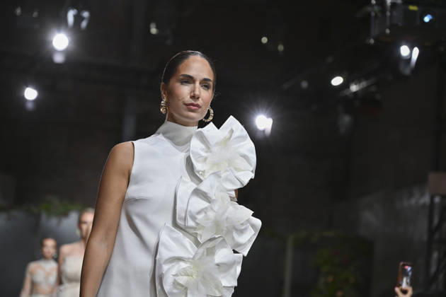 October 21, 2026, Madrid, Spain: A model parades with design ANMARGO during ATELIER COUTURE 16.Âª edicion, Fashion Week in Real Fabrica de Tapices. Madrid Spain  - ZUMAs197 20261021_aaa_s197_815 Copyright: xAtilanoxGarciax