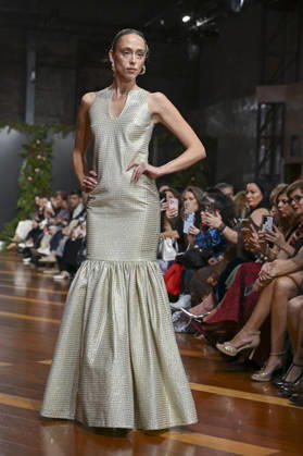 October 21, 2026, Madrid, Spain: A model parades with design ANMARGO during ATELIER COUTURE 16.Âª edicion, Fashion Week in Real Fabrica de Tapices. Madrid Spain  - ZUMAs197 20261021_aaa_s197_816 Copyright: xAtilanoxGarciax