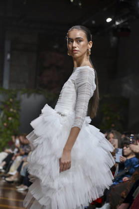 October 21, 2026, Madrid, Spain: A model parades with design ANMARGO during ATELIER COUTURE 16.Âª edicion, Fashion Week in Real Fabrica de Tapices. Madrid Spain  - ZUMAs197 20261021_aaa_s197_818 Copyright: xAtilanoxGarciax