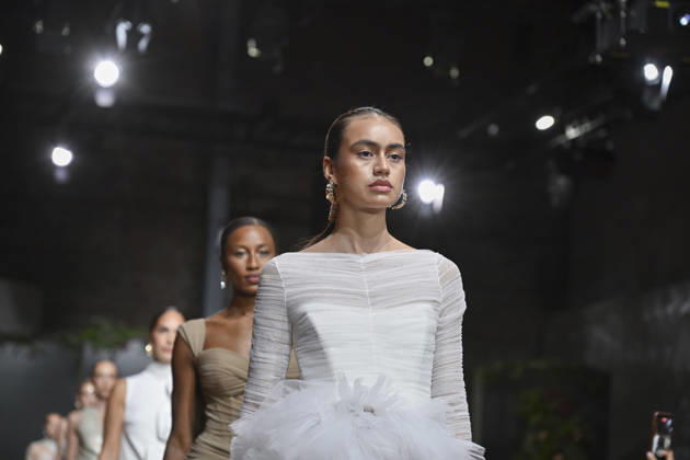 October 21, 2026, Madrid, Spain: A model parades with design ANMARGO during ATELIER COUTURE 16.Âª edicion, Fashion Week in Real Fabrica de Tapices. Madrid Spain  - ZUMAs197 20261021_aaa_s197_819 Copyright: xAtilanoxGarciax