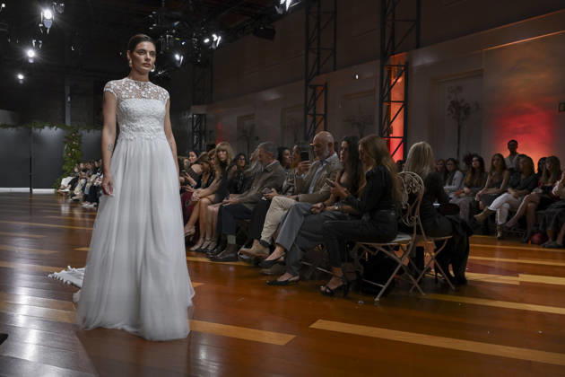 October 21, 2026, Madrid, Spain: A model parades with design ANMARGO during ATELIER COUTURE 16.Âª edicion, Fashion Week in Real Fabrica de Tapices. Madrid Spain  - ZUMAs197 20261021_aaa_s197_823 Copyright: xAtilanoxGarciax
