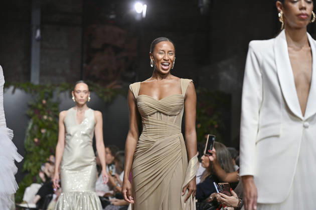 October 21, 2026, Madrid, Spain: A model parades with design ANMARGO during ATELIER COUTURE 16.Âª edicion, Fashion Week in Real Fabrica de Tapices. Madrid Spain  - ZUMAs197 20261021_aaa_s197_825 Copyright: xAtilanoxGarciax