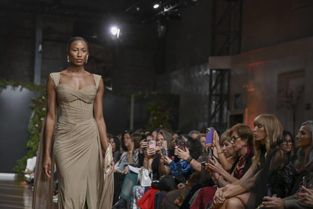October 21, 2026, Madrid, Spain: A model parades with design ANMARGO during ATELIER COUTURE 16.Âª edicion, Fashion Week in Real Fabrica de Tapices. Madrid Spain  - ZUMAs197 20261021_aaa_s197_826 Copyright: xAtilanoxGarciax