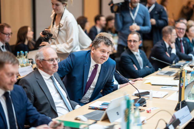 Auftakt Beginn der MPK - Sven Schulze, geschäftsführender Ministerpräsident Sachsen-Anhalt;Konferenz der Regierungschefs der Länder Ministerpräsidentenkonferenz MPK in Berlin, Berlin Berlin Deutschland Bundesratsgebäude