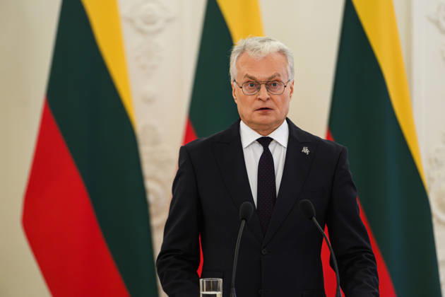 Montenegrin President Jakov Milatovic meets Lithuanian President Gitanas Nauseda in Vilnius VILNIUS, LITHUANIA - OCTOBER 22: Montenegrin President Jakov Milatovic (not seen) and Lithuanian President Gitanas Nauseda hold a joint press conference during Milatovic s official visit to Vilnius, Lithuania, on October 22, 2026. Yauhen Yerchak Anadolu Vilnius Lithuania. Editorial use only. Please get in touch for any other usage.  Copyright: x2026xAnadoluxYauhenxYerchakx