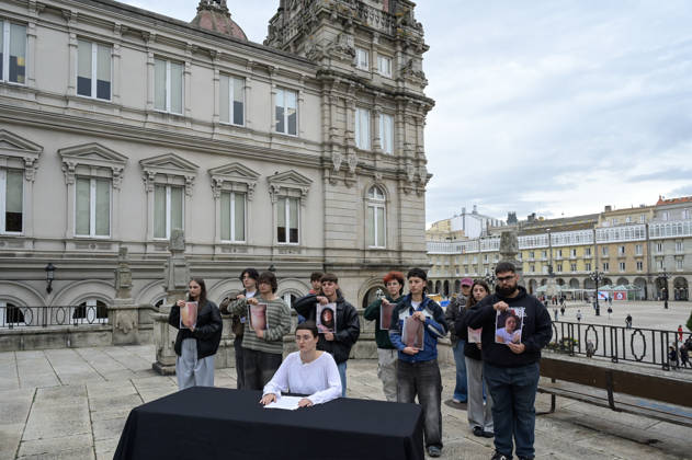 Demonstration by the Coordinadora Mocidade Galega Against Police Violence Activists from the Coordinadora Mocidade Galega during a rally against police violence on October 22, 2026, in A Coruna, Galicia, Spain. The protest was organized in response to police assaults on demonstrators who were protesting against the Vox rally in A Coruna. October 22, 2026, M, Spain  Copyright: xM.xDylanx 7861844