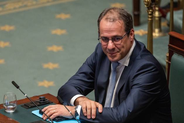 Vice-prime Minister and minister of Economy and Work David Clarinval pictured during a plenary session of the Chamber at the federal parliament in Brussels, Thursday 22 October 2026.  NICOLASxMAETERLINCK 190655614