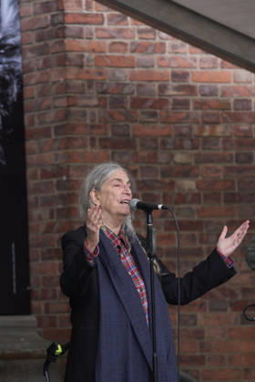 October 22, 2026, Oviedo, Asturias, Spain: Patti Smith attended a tribute in her honour where more than 3,000 people sang along to People Have the Power at Fabrica de Armas de La Vega on October 22, 2026 in Oviedo, Spain Oviedo Spain - ZUMAg15_ 20261022_zaf_g15_067 Copyright: xJackxAbuinx