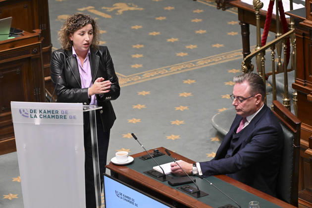 Plenary Session - Federal Parliament Brussels, 22 10 2026 : Plenary session at the Federal Parliament. Pix : Sarah Schlitz , Bart De Wever . Credit : Peter De Smedt CC Brussels Belgium  Copyright: xContentxCurationx PeterxDexSmedtx xCCx