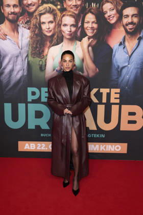 Gizem Emre during the premiere of Der perfekte Urlaub at Zoo Palast on October 22, 2026 in Berlin, Germany Der Perfekte Urlaub Premiere in Berlin, Germany