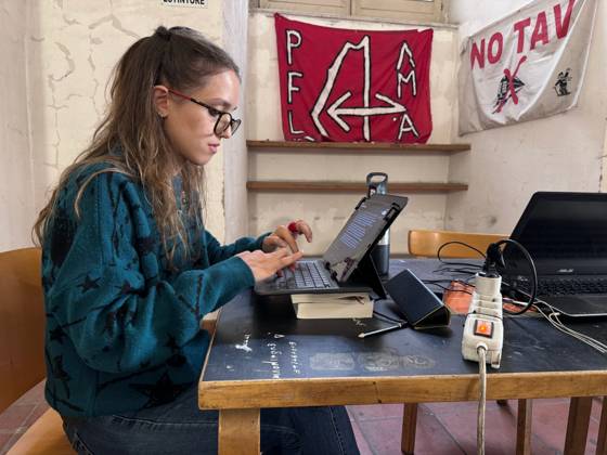 October 22, 2026, Naples, Italy: NAPLES, ITALY OCTOBER 22, 2026: Students of the Collettivo autorganizzato universitario (CAU, the Self-Organised University Collective), together with Ecologia Politica Napoli (Ecopol), are occupying the Porta di Massa site of the University of Naples Federico II, which they took over on October 21. Francesco, a spokesperson for the collective, said: We are occupying our site against high rents, against the cost of living and for a right to study that is truly possible for everyone. A banner at the entrance presents the occupation as a step towards the October 30 general strike. The occupation came as the university announced that, from October 22 and until further notice, ordinary teaching would mov - ZUMAq101 20261022_zna_q101_106 Copyright: xAlessiaxCoccax