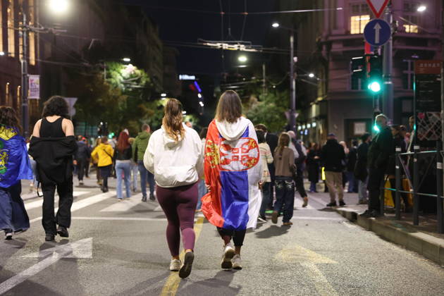 SERBIA, BELGRADE - OCTOBER 22, 2026: Members of the Student List take to the streets of Belgrade ahead of the 2026 Serbian parliamentary election scheduled for October 25 Belgrade Serbia  - ZUMAt113 20261022_zaa_t113_735 Copyright: xAlexanderxRyuminx