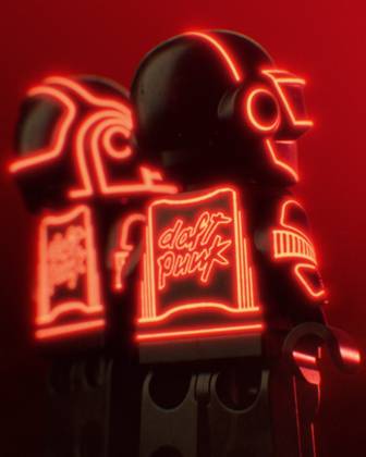 Electronic music icons Daft Punk team up with LEGO *MANDATORY BYLINE - MUST CREDIT: The LEGO Group x DAFT PUNK Mega* Electronic music icons Daft Punk are teaming up with LEGO., , The French duo have been made into LEGO minifigures for the first time in a new film to launch the partnership., , The film sees the Daft Punk robots minifigures follow a holographic red brick through a dark mysterious landscape, before stepping inside the gates-of-play to get behind a LEGO brick-built console, all to the soundtrack of iconic Daft Punk tracks Voyager and Human After All., , LEGO plans to release an official set of the pyramid stage from Daft Punk’s 2007 Alive tour, based on a 2020 LEGO ideas community project by a father and son from Luxembourg t  Copyright: xThexMegaxAgencyxThexLEGOxGroupxxxDAFTxPUNK Megax