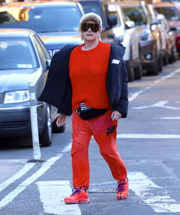 Deborra-Lee Furness out in New York Australian actress Deborra-Lee Furness with a red outfit walks in The West Village, New York on October 22, 2026. Photo by Dylan Travis ABACAPRESS.COM New York NY  Copyright: xDylanxTravis ABACAx
