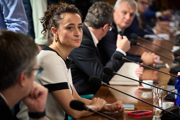 Romanian Government, Cabinet Meeting Bucharest, Romania. 23rd Oct, 2026: Ioana Ciocan, Minister of Culture, attends the government meeting at Victoria Palace, the Romanian Government headquarters. Bucharest Romania Copyright: xLucianxAlecux
