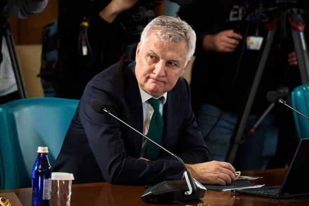 Romanian Government, Cabinet Meeting Bucharest, Romania. 23rd Oct, 2026: Daniel Zamfir, Minister of Economy, Digitalization, Entrepreneurship and Tourism, attends the government meeting at Victoria Palace, the Romanian Government headquarters. Bucharest Romania Copyright: xLucianxAlecux