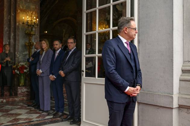 Belgian PM Receives To Lam President Of Vietnam BRUSSELS, BELGIUM - October 23, 2026 BRUSSELS, Maxime Prevot , (Les Engages) Deputy Prime Minister and Minister for Foreign Affairs, European Affairs and Development Cooperation of Federal Government pictured with Bart De Wever, (N-VA) Prime Minister of Federal Government, David Clarinval, (MR) Deputy Prime Minister and Minister for Employment, the Economy and Agriculture of Federal Government and Annelies Verlinden, (CD&V) Minister of Justice, in charge of the North Sea of Federal Government in the Egmont Palace on October 23, 2026 in BRUSSELS, Belgium, 23 10 2026 BRUSSELS Belgium  Copyright: xPhilipxReynaersx