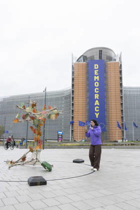 Hands off Nature Brussels, 23 10 2026 : Manifestation , Hands off Nature in the presence of Commissioner Jessika Roswall. Credit : Content Curation . Brussels Belgium  Copyright: xContentxCurationx ContentxCurationx