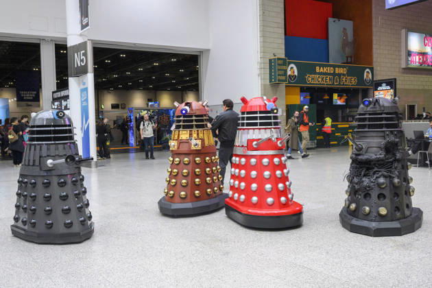 October 23, 2026, London, London, UK: London, UK. Dr Who Darleks attend the London MCM Comic Con held at the Excel venue. The event is the UK s largest pop culture fan convention, celebrating comic books, movies, TV shows, anime, manga, video games, sci-fi, and fantasy. London UK - ZUMAl94_ 20261023_zaf_l94_096 Copyright: xRayxTangx