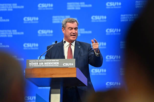 Rede Markus SOEDER (Ministerpraesident Bayern und CSU. CSU Parteitag 2026 am 23. und 24.10..2026 MESSE MUENCHEN