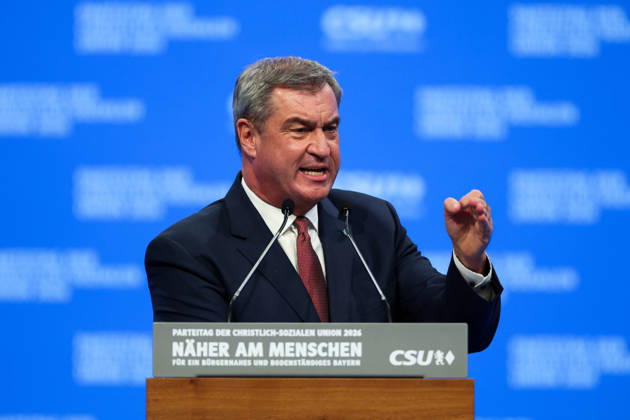 23.10.2026, CSU-Parteitag 2026 Markus Söder ( Ministerpräsident Bayern ) auf dem CSU-Parteitag 2026 in der Messe München Copyright: xNordphoto Schneiderx