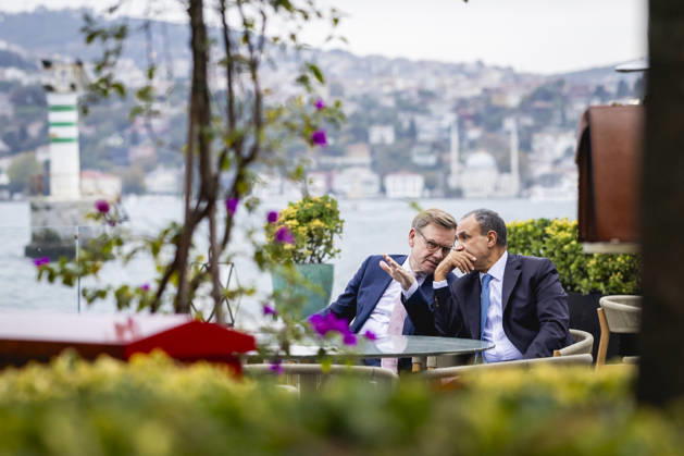 (L-R) Johann Wadephul, Bundesaussenminister, und Badr Abdelatty, Aussenminister von Aegypten, aufgenommen im Rahmen eines Treffens in Istanbul, 23.10.2026. Fotografiert im Auftrag des Auswaertigen Amtes Istanbul Tuerkei Copyright: xJulianexSonntagx