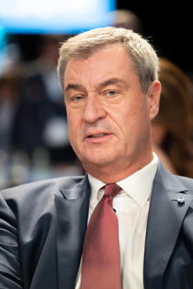 Parteitag 2026 der Partei CSU (Christlich-Soziale-Union) in der Messe München. Ministerpräsident Dr. Markus Söder, Einzelbild, Porträt, Portrait