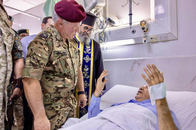 King of Jordan Visits Victims of Terrorist Attack on a Church - Karak King Abdullah II of Jordan visits victims of a deadly church attack at a military hospital in the city of Karak, Jordan, on October 23rd, 2026. Photo by Balkis Press ABACAPRESS.COM Karak Jordan  Copyright: xBalkisxPress ABACAx