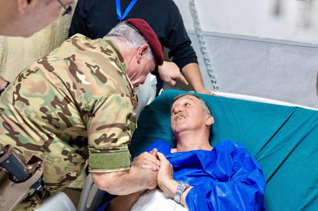 King of Jordan Visits Victims of Terrorist Attack on a Church - Karak King Abdullah II of Jordan visits victims of a deadly church attack at a military hospital in the city of Karak, Jordan, on October 23rd, 2026. Photo by Balkis Press ABACAPRESS.COM Karak Jordan  Copyright: xBalkisxPress ABACAx