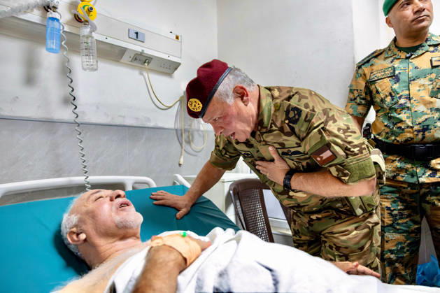 King of Jordan Visits Victims of Terrorist Attack on a Church - Karak King Abdullah II of Jordan visits victims of a deadly church attack at a military hospital in the city of Karak, Jordan, on October 23rd, 2026. Photo by Balkis Press ABACAPRESS.COM Karak Jordan  Copyright: xBalkisxPress ABACAx