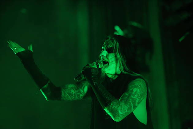 Stian Tomt Shagrath Thoresen von der Band Dimmu Borgir bei einem Konzert in der Columbiahalle in Berlin, 23. Oktober 2026. Behemoth & Dimmu Borgir Konzert Berlin