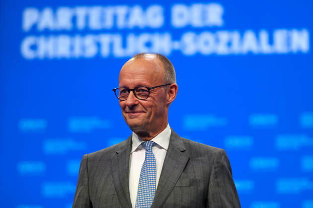 24.10.2026, CSU-Parteitag 2026 Friedrich Merz ( Bundeskanzler Bundesvorsitzender Vorsitzender Christlich Demokratische Union Deutschlands CDU ) auf dem CSU-Parteitag 2026 in der Messe München Copyright: xNordphoto Schneiderx