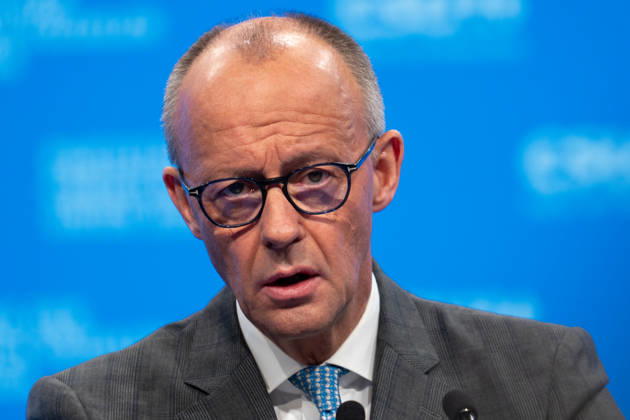 Tag 2, Parteitag 2026 der Partei CSU (Christlich-Soziale-Union) in der Messe München. Friedrich Merz (Bundeskanzler BRD Bundesrepublik Deutschland, CDU)