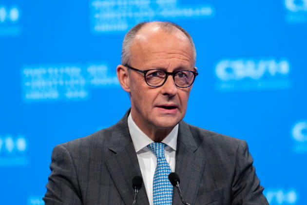 Tag 2, Parteitag 2026 der Partei CSU (Christlich-Soziale-Union) in der Messe München. Friedrich Merz (Bundeskanzler BRD Bundesrepublik Deutschland, CDU)