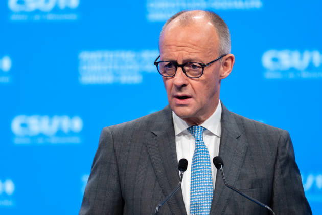 Tag 2, Parteitag 2026 der Partei CSU (Christlich-Soziale-Union) in der Messe München. Friedrich Merz (Bundeskanzler BRD Bundesrepublik Deutschland, CDU)