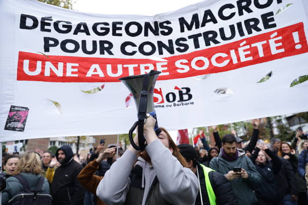 Demonstrators gather near Porte d Italie amid ongoing protests in Paris PARIS, FRANCE - OCTOBER 24: Demonstrators gather near Porte d Italie in Paris, France, on October 24, 2026, during a demonstration amid ongoing social and political tensions in France. Ibrahim Ezzat Anadolu Paris France. Editorial use only. Please get in touch for any other usage.  Copyright: x2026xAnadoluxIbrahimxEzzatx