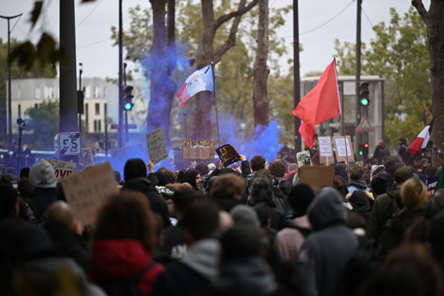 Demonstrators gather near Porte d Italie amid ongoing protests in Paris PARIS, FRANCE - OCTOBER 24: Demonstrators gather near Porte d Italie in Paris, France, on October 24, 2026, during a demonstration amid ongoing social and political tensions in France. Police take security measures during the protests. Mouneb Taim Anadolu Paris France. Editorial use only. Please get in touch for any other usage.  Copyright: x2026xAnadoluxMounebxTaimx